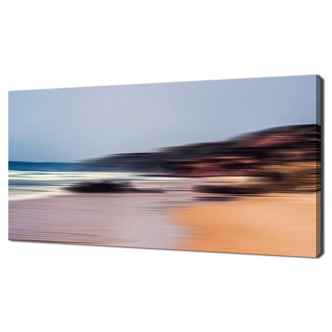 Abstract Blurred Coastal Seascape Sunset Beach Motion Art Print