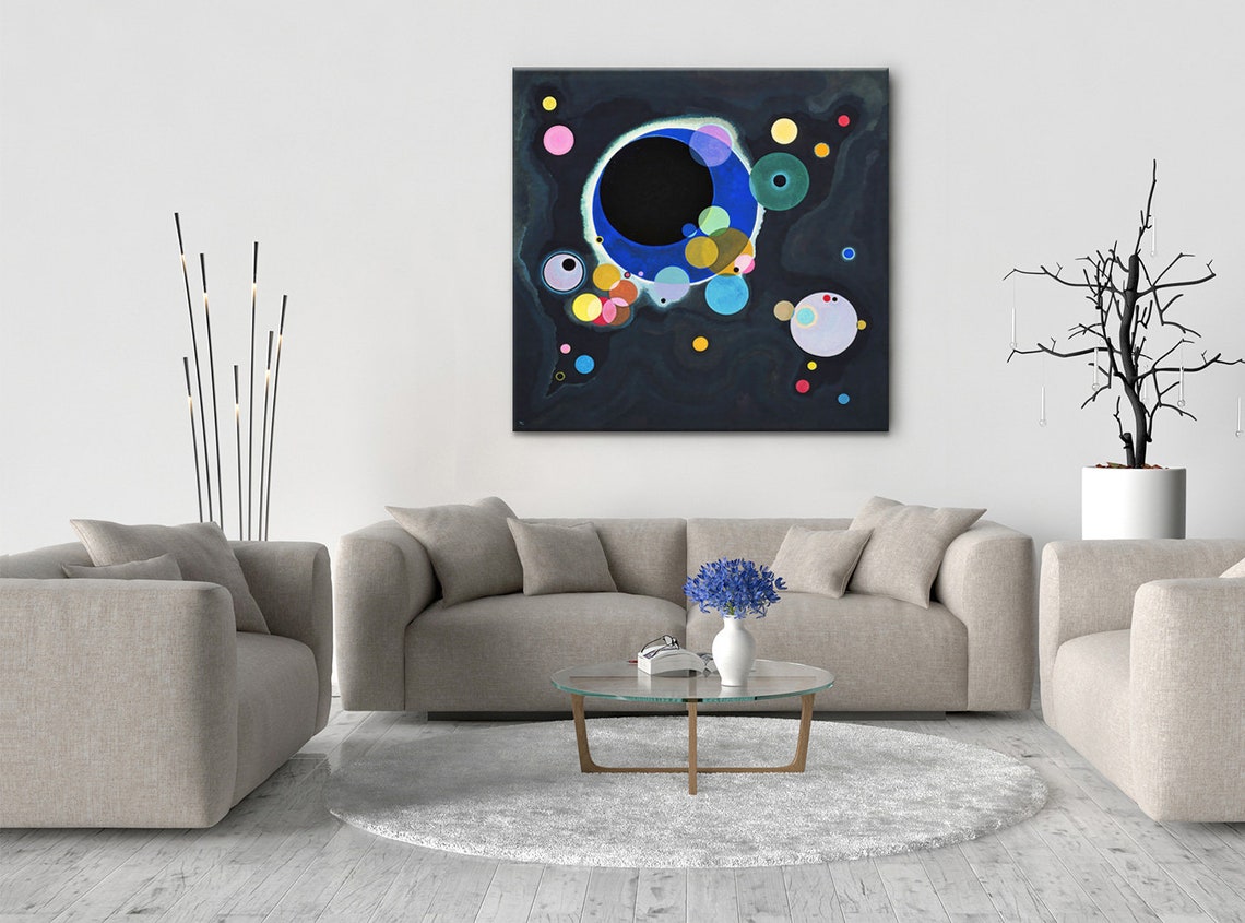 Wassily Kandinsky Several Circles 1926 Classic Design Abstract Decor Reproduction Print Wall Art Picture - Image 2