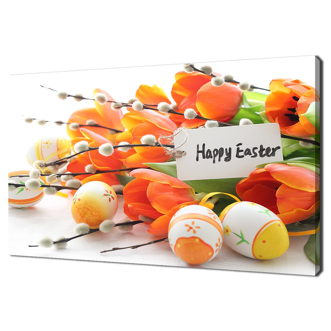 Happy Easter Easter Eggs Tulips, Modern Design