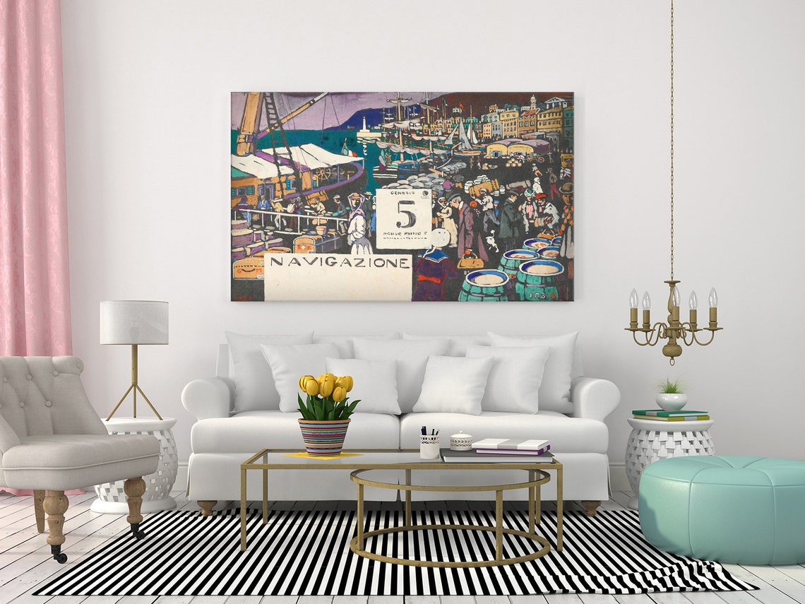 Wassily Kandinsky Entwurf Fr Ein Schiffsplakat Study For A Ship Poster 1906 Classic Design Abstract Reproduction Print Wall Art - Image 2