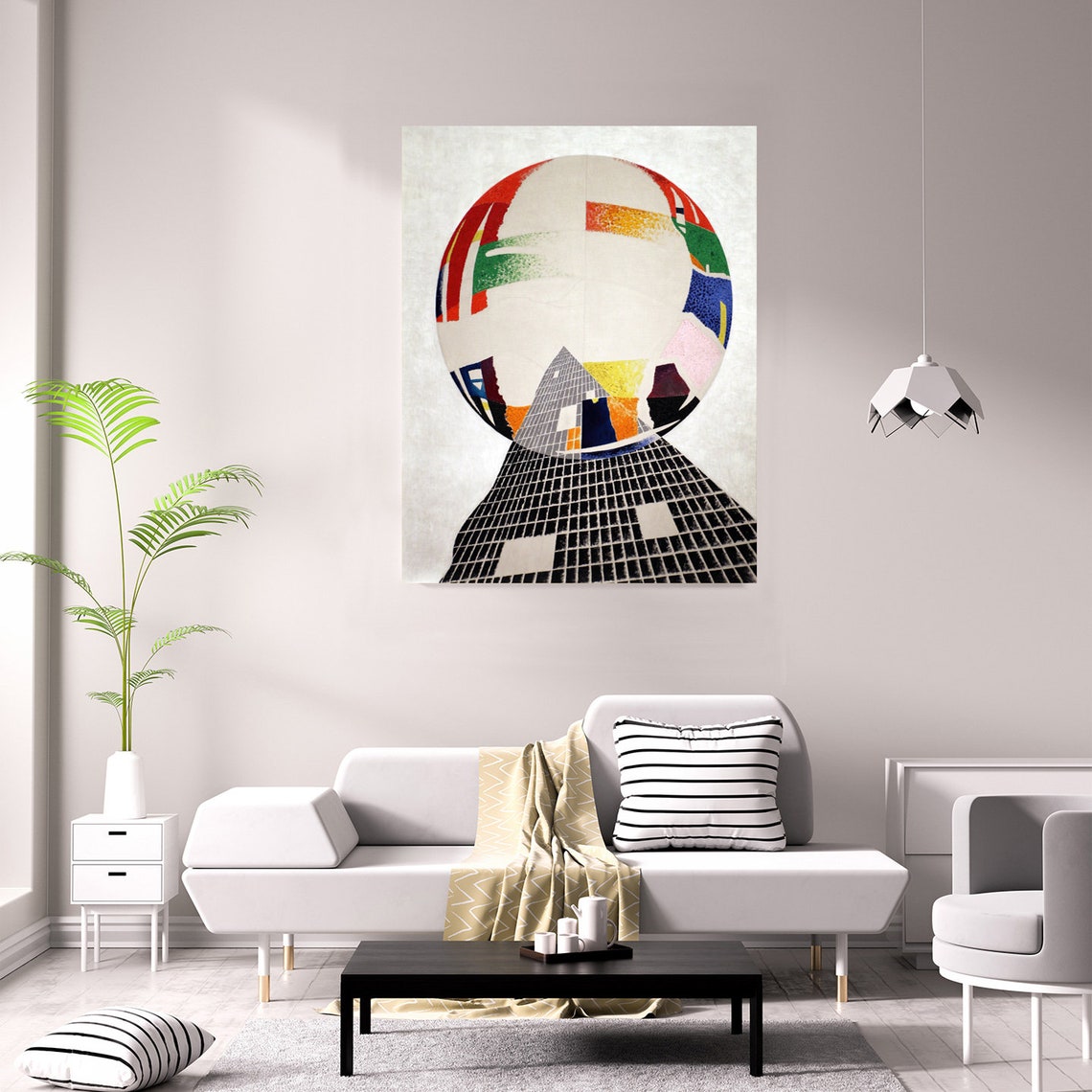 Laszlo Moholy Nagy Nuclear I CH 1945 Abstract Orb Modern Art Print - Image 2