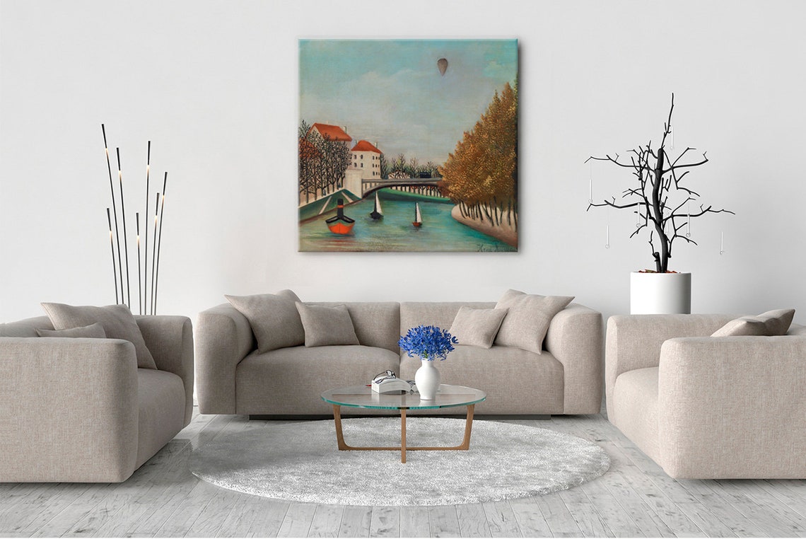 Henri Rousseau Pont De Sevres Bridge River Scene Naive Art Print - Image 2