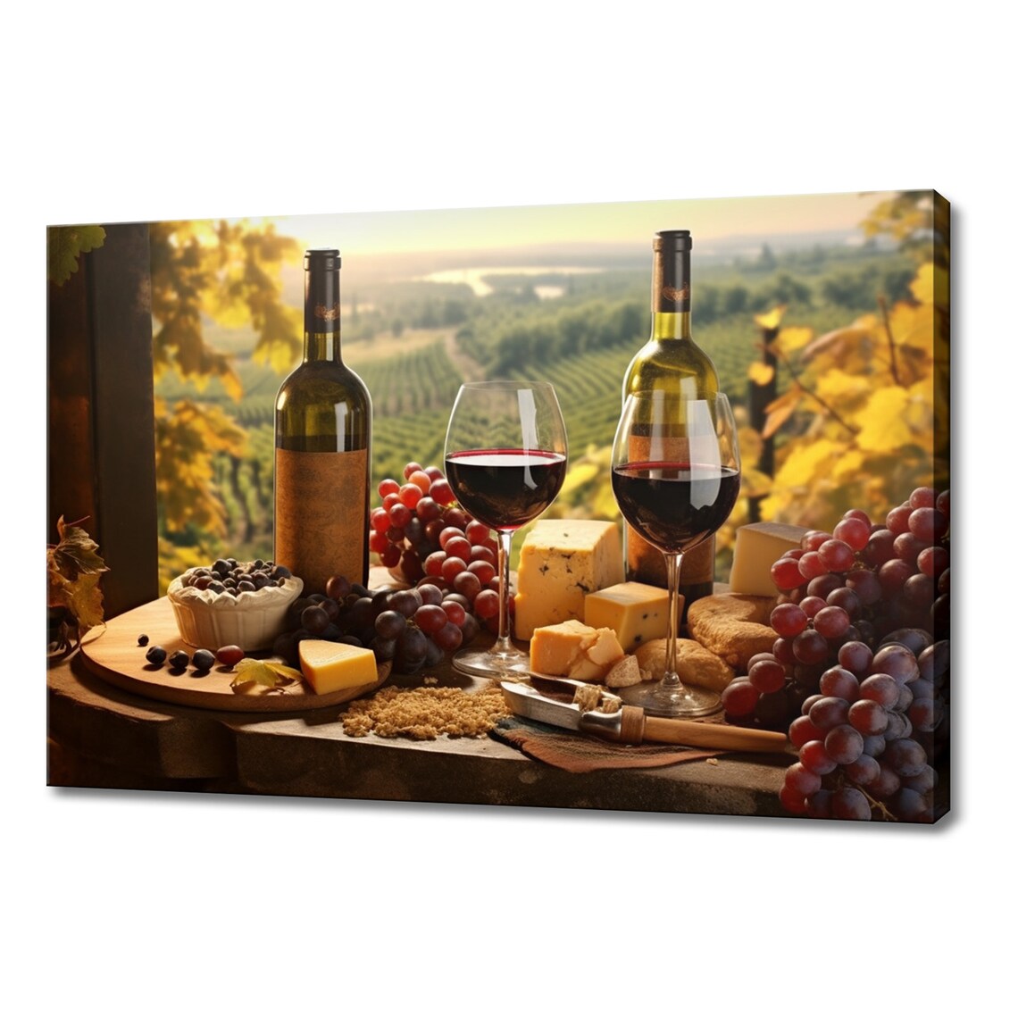 Vintage Bottles Of Red Wine, Tuscany Art Print