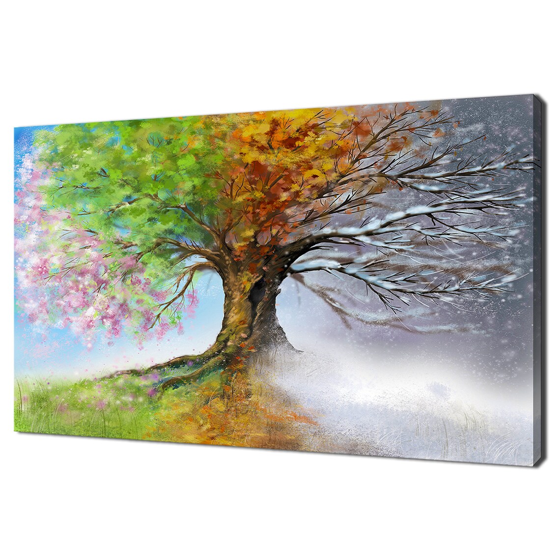 Four Season Tree Modern Design Art Print