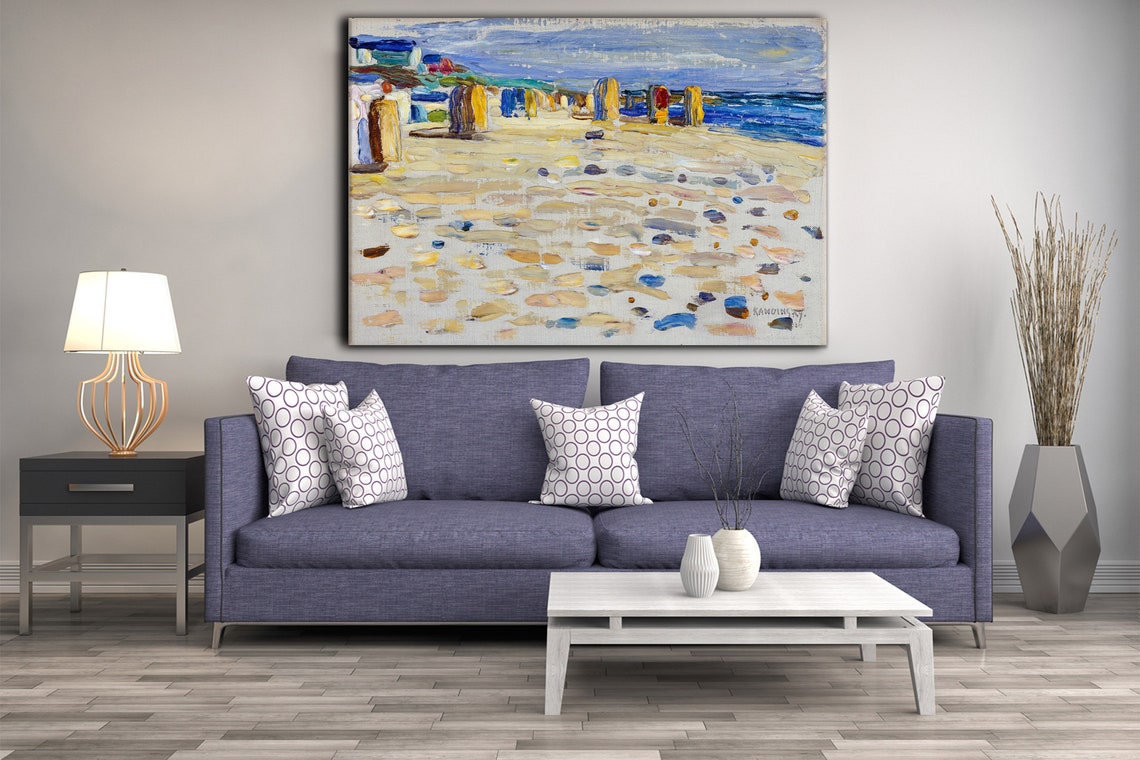 Wassily Kandinsky Holland Strandkrbe 1904 Classic Design Abstract Decor Reproduction Print Wall Art - Image 2