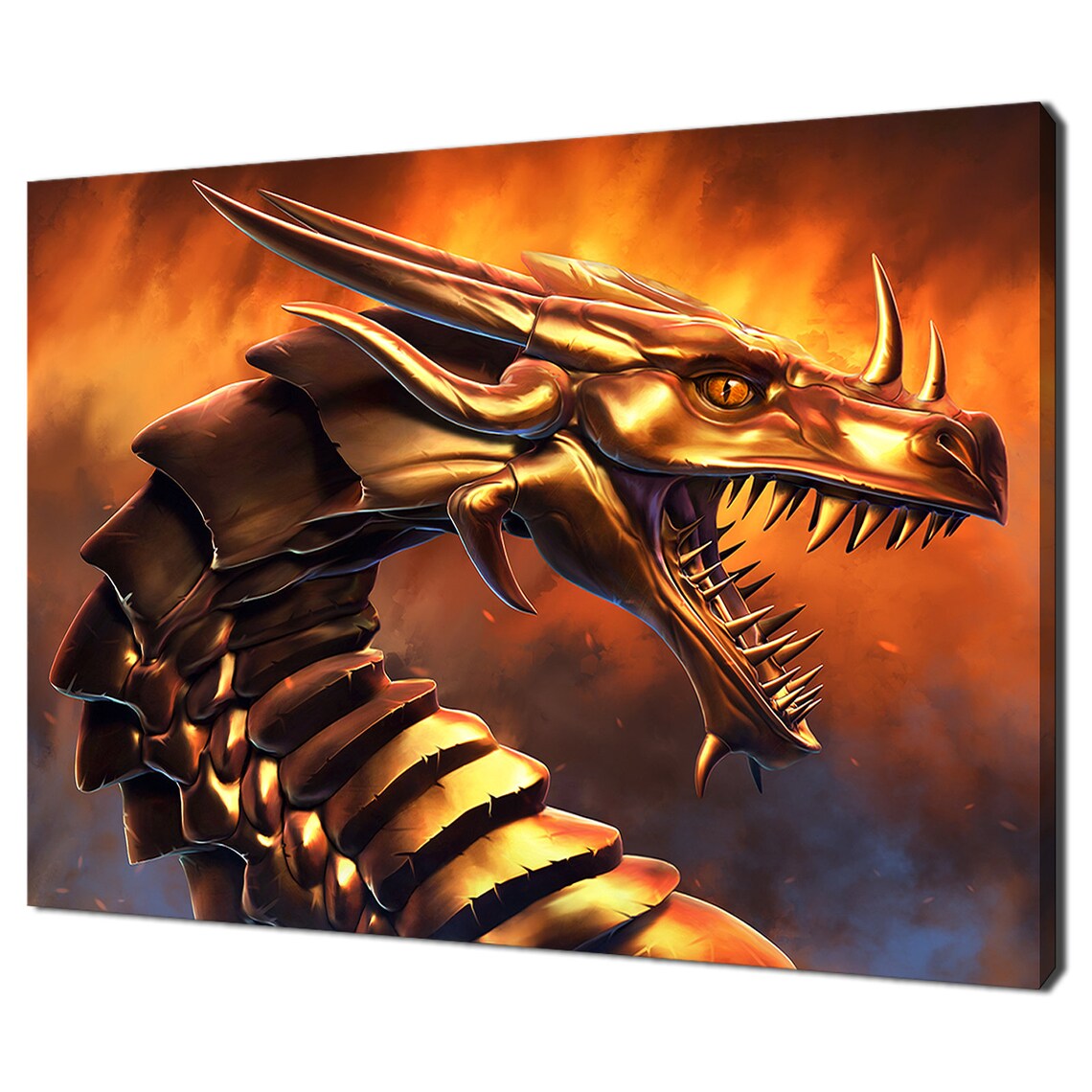 Golden Dragon Modern Design Art Print