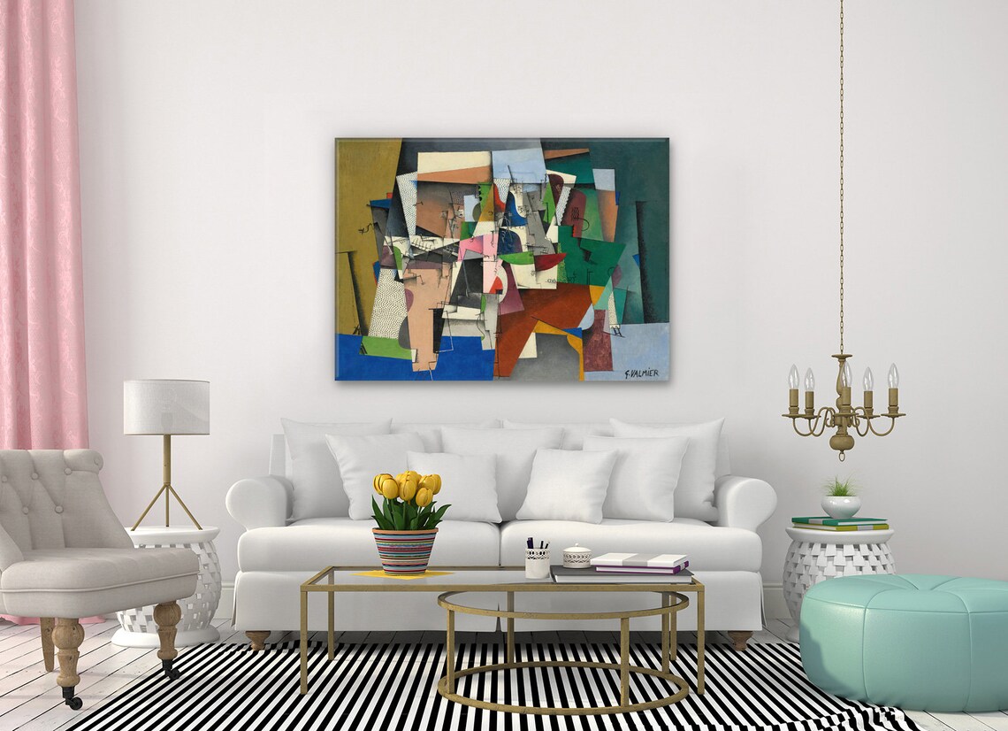 Georges Valmier Le Piano 1920 Cubist Collage Abstract Music Master Poster - Image 2