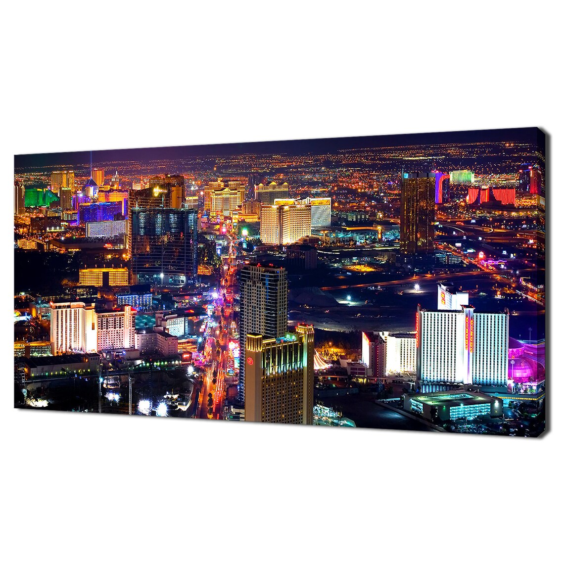 Las Vegas City Lights Panorama, Modern Travel Poster