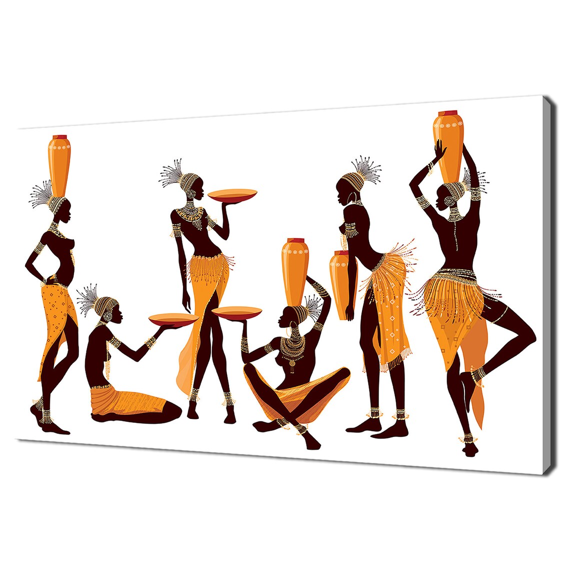 Abstract African Women Modern Design Art Print