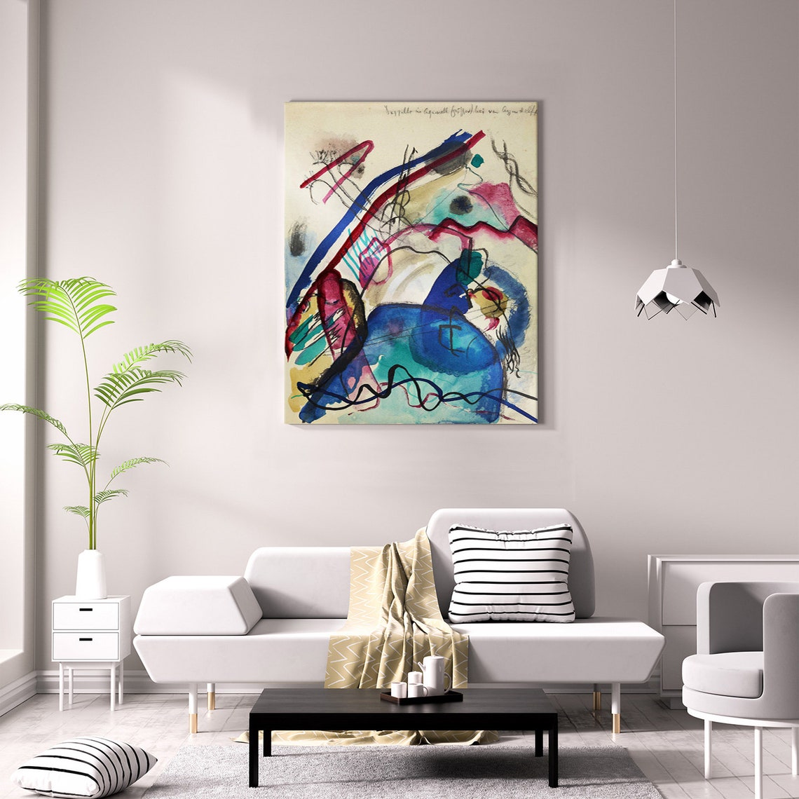 Wassily Kandinsky Draft For Picture With A White Border Iv 1913 Classic Design Abstract Decor Reproduction Print Wall Art - Image 2