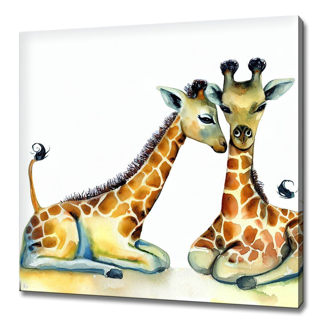 Cute Baby Animals Nine Panel Piglet Panda Giraffe Nursery Art Print - Image 2