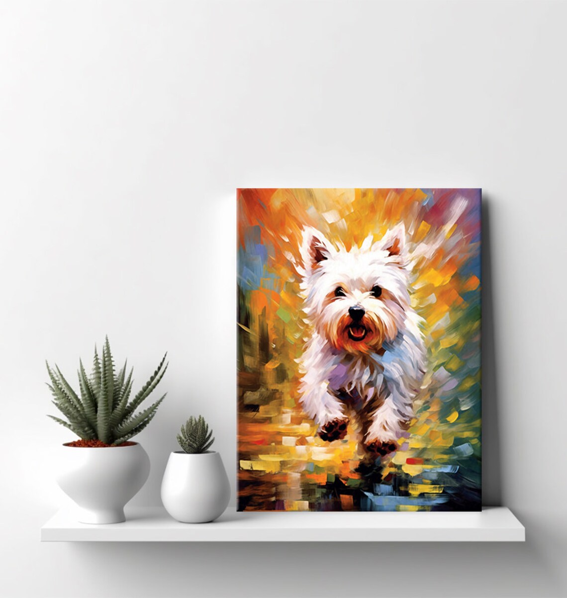 West Highland White Terrier, Colorful Dog Portrait Print