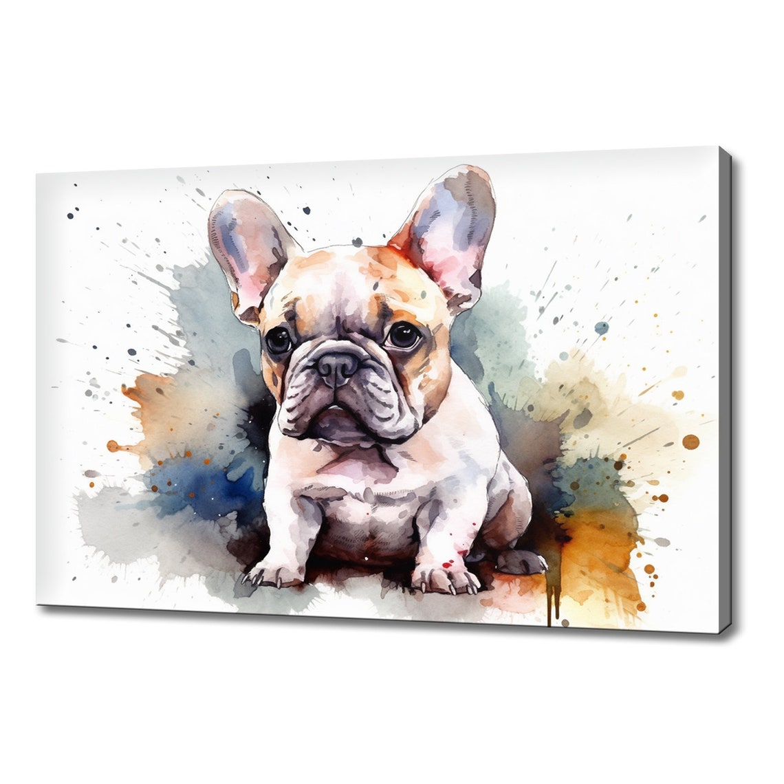 Cute French Bulldog Puppy Dog Watercolour Print Art Modern Design Home Decor Animal Pet Print Wall Art Gift For Dog Lover