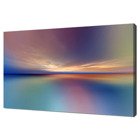 Colourful Abstract Sunset Seascape Modern Design Home Decor Print Wall Art Picture