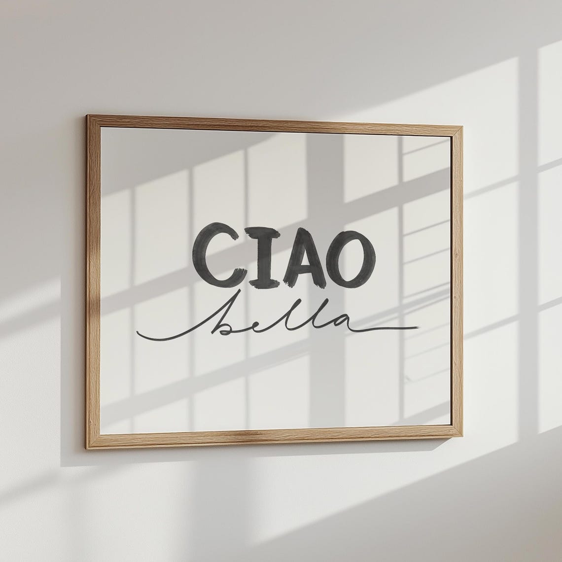 Ciao Bella Italian Script Modern Minimalist Wall Decor Poster - Image 3