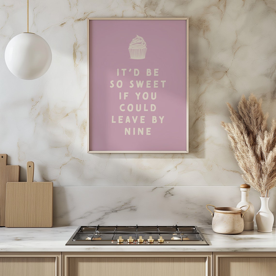 Itd Be So Sweet If You Could Leave By Nine Pink Cupcake Poster - Image 2