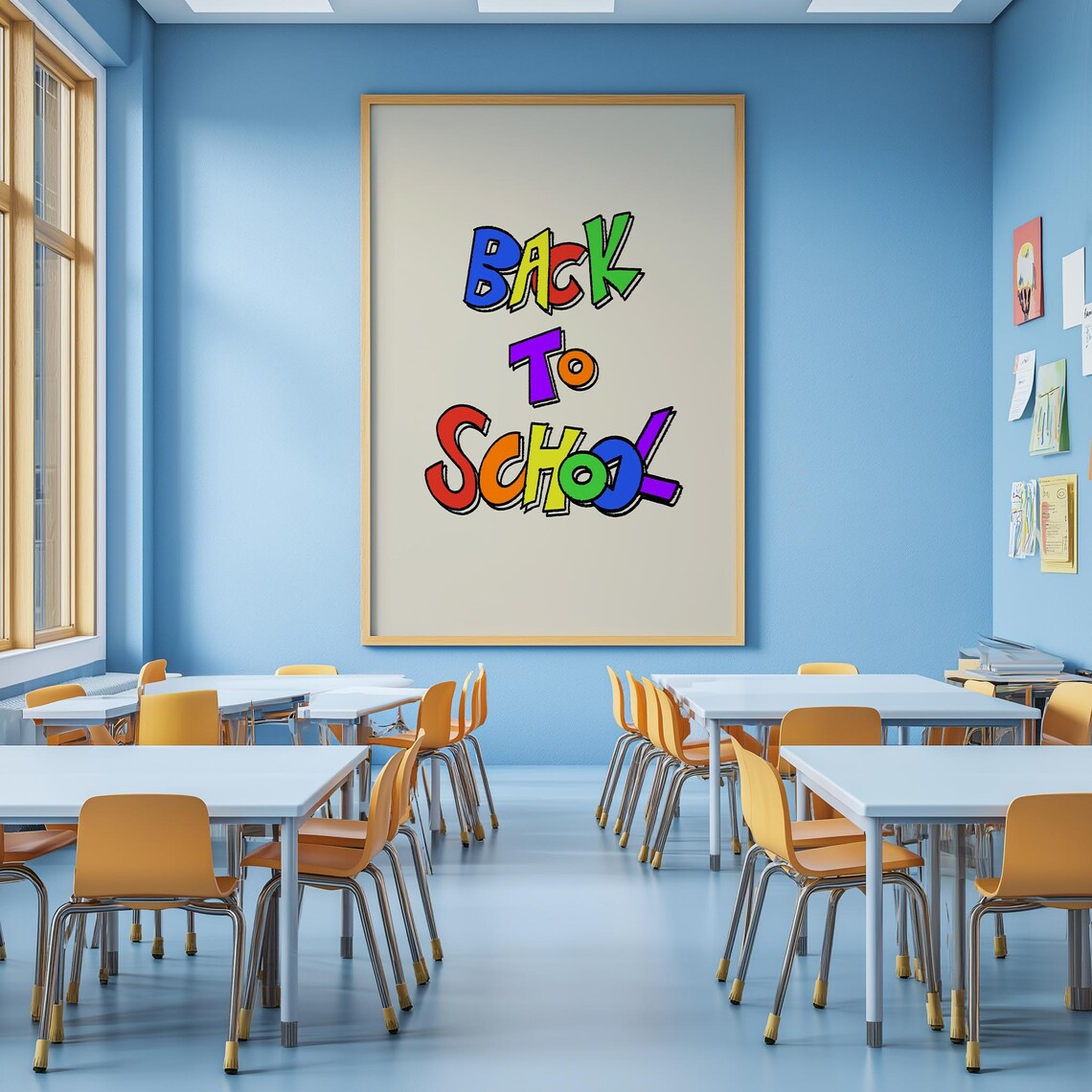 Back to School Colorful Cartoon Lettering Classroom Decor Wall Art - Image 3