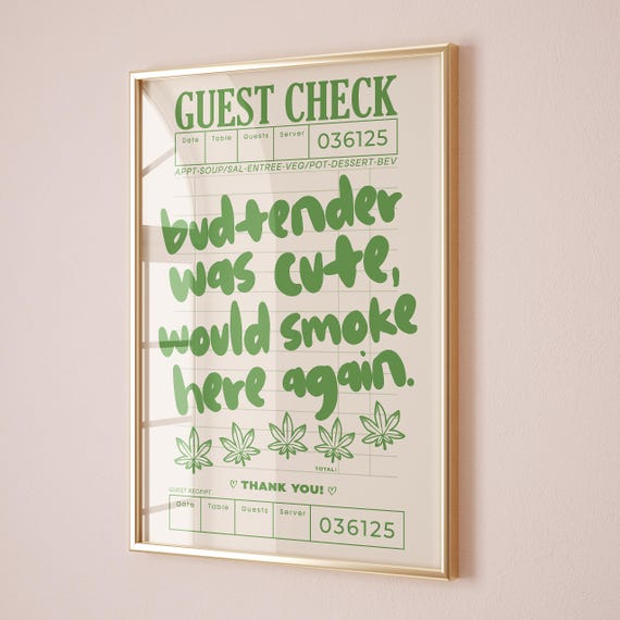 Budtender Was Cute Retro Cannabis Apartment Art Print