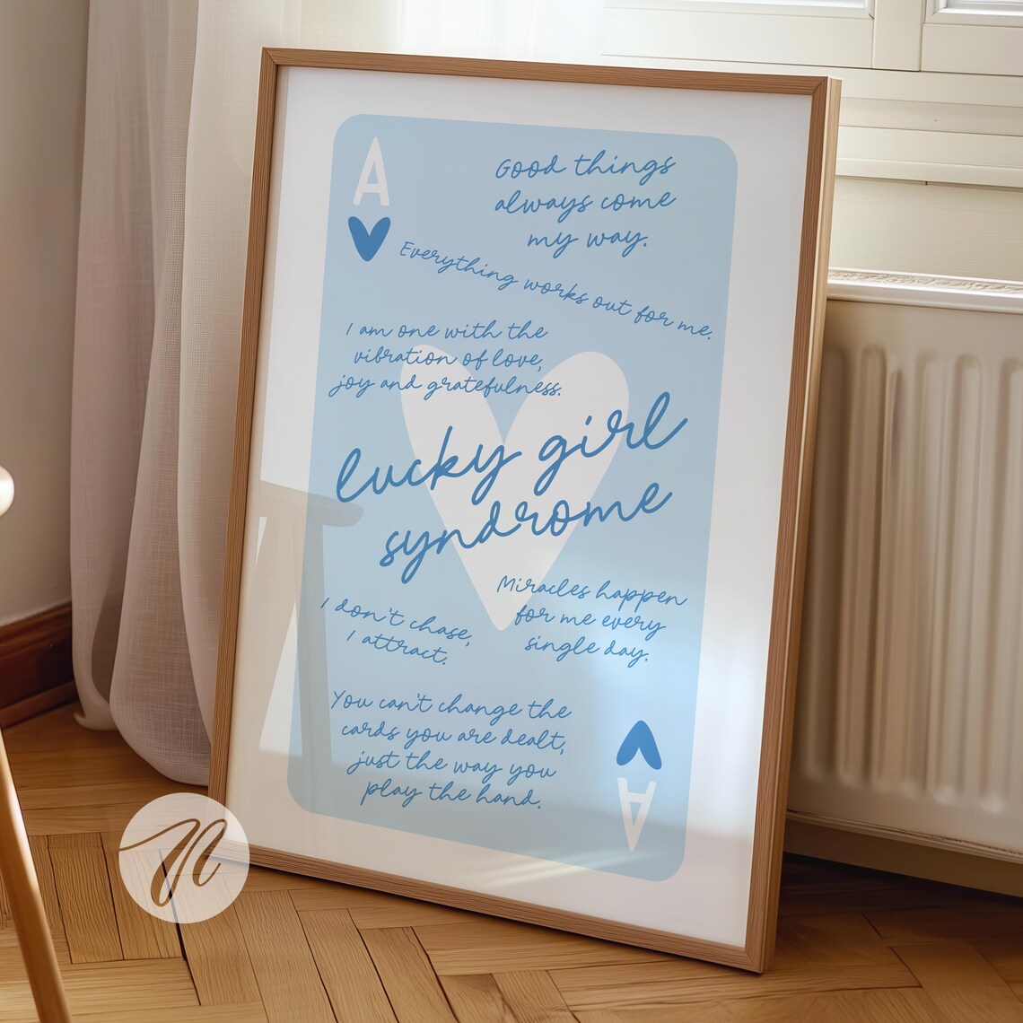 Lucky Girl Syndrome Ace Of Hearts Wall Art Print