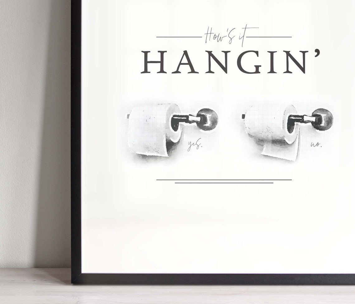Funny Bathroom Toilet Paper Roll Poster Print - Image 3