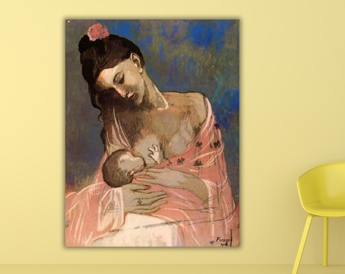 Mother And Child Poster Print Wall Art By Pablo Picasso Picasso Artworks Pablo Picasso Mother And Child Painting Modern Wall Decors