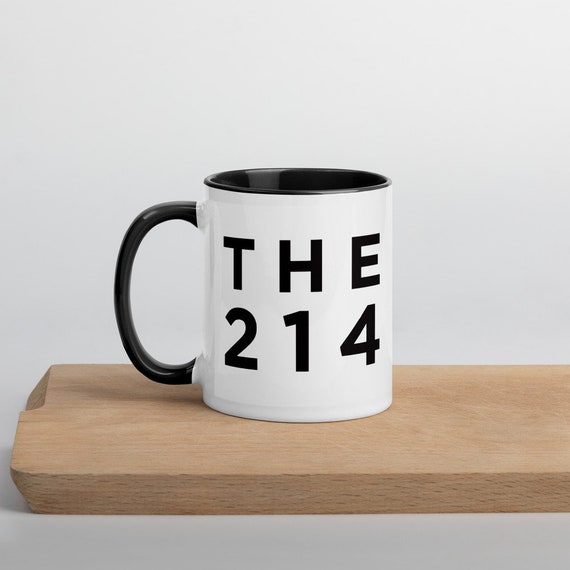 Dallas Area Code Mug 214 Mug Black And White Ceramic Coffee Cup Dallas Gifts Area Code Gifts
