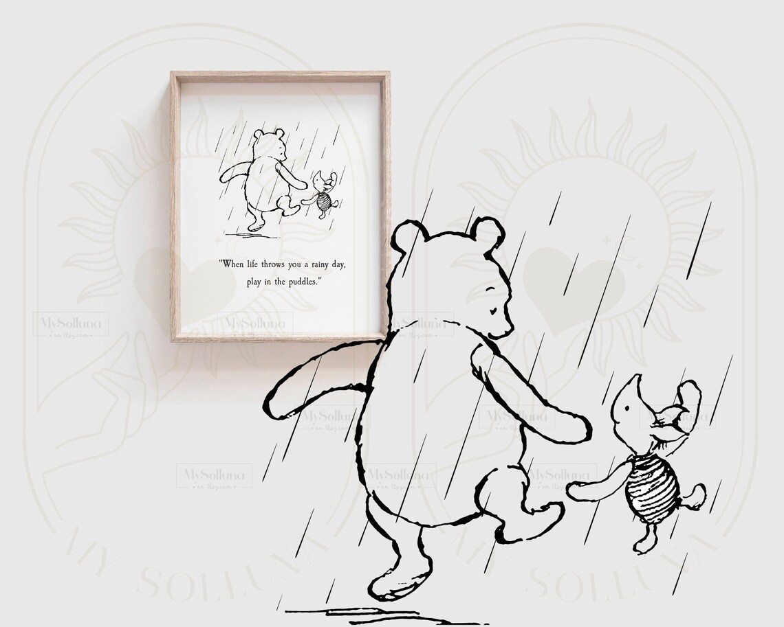 Winnie The Pooh Quote, Vintage Nursery Decor
