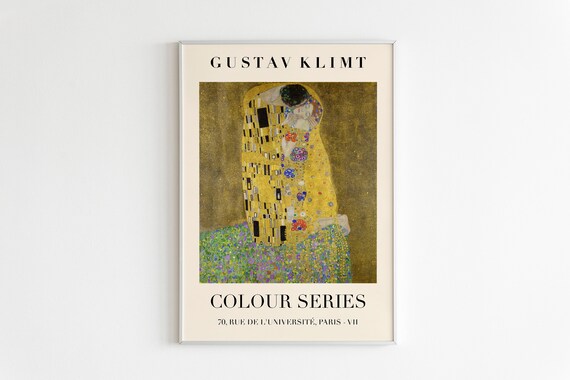 Gustav Klimt Colour Series Exhibition Print High Quality Print Mid Century Modern Art Klimt Exhibition Poster