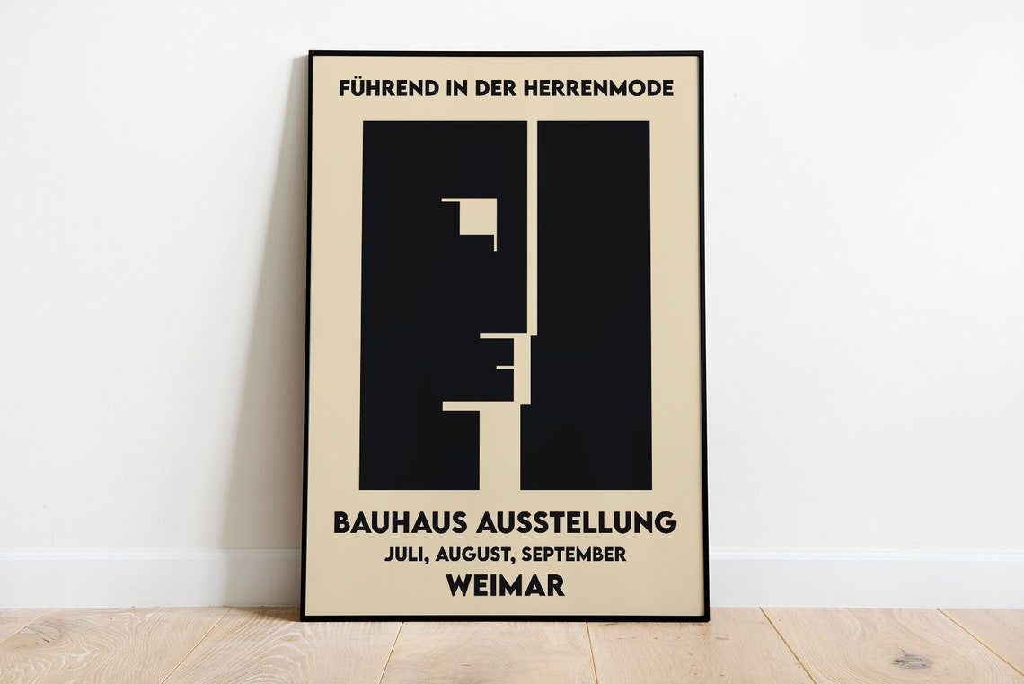 Bauhaus Ausstellung Weimar 1923 Geometric Face Midcentury Poster - Image 2