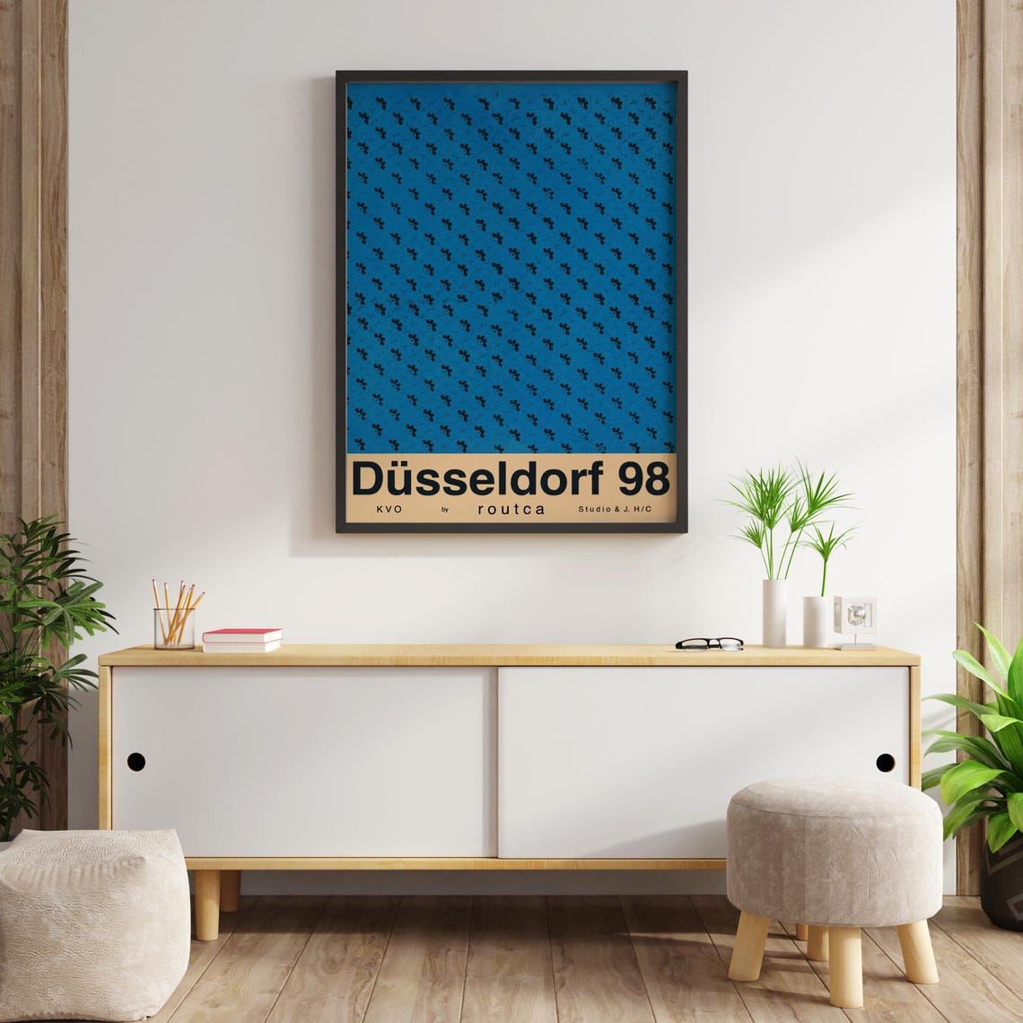 Düsseldorf 98 Minimalist Modern German Exhibition Art Poster - Image 2
