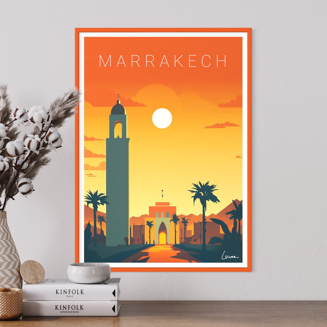 Illustration Seen From Marrakech I Morocco Koutoubia Mosque