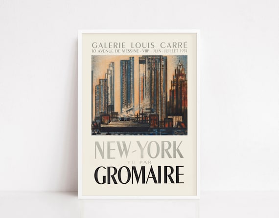Gromaire Vintage Exhibition Poster, New York
