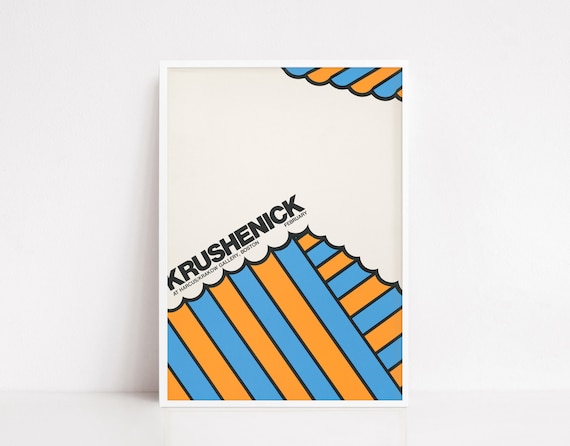 Nicholas Krushenick Exhibition Poster, Vintage Pop Art