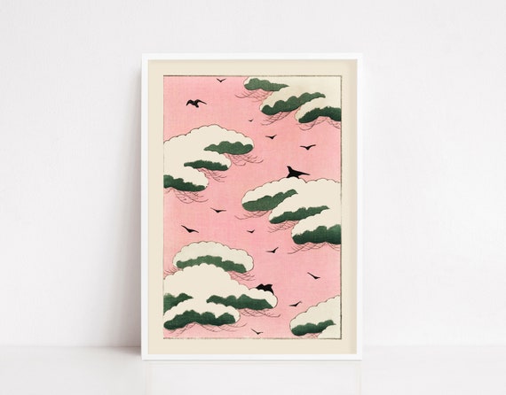 Pink Sky By Watanabe Seitei Poster Japanese Poster Japanese Print Japan
