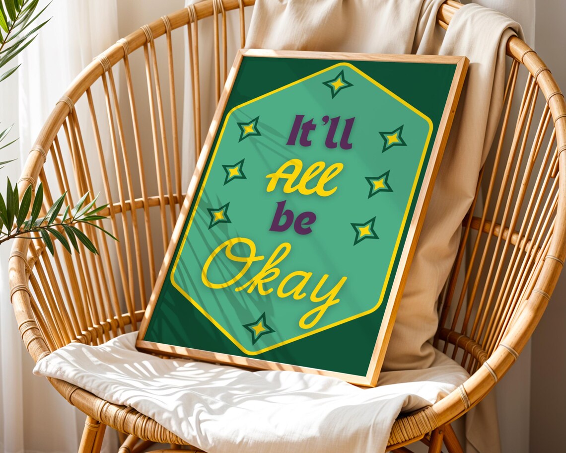 Its All Gonna Be Okay, Positive Text Poster - Image 2