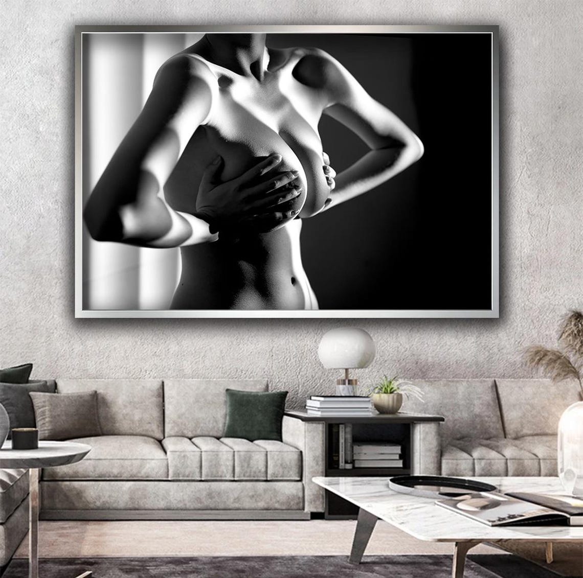 Black and White Artistic Nude Torso Fine Art Photography Print - Image 5