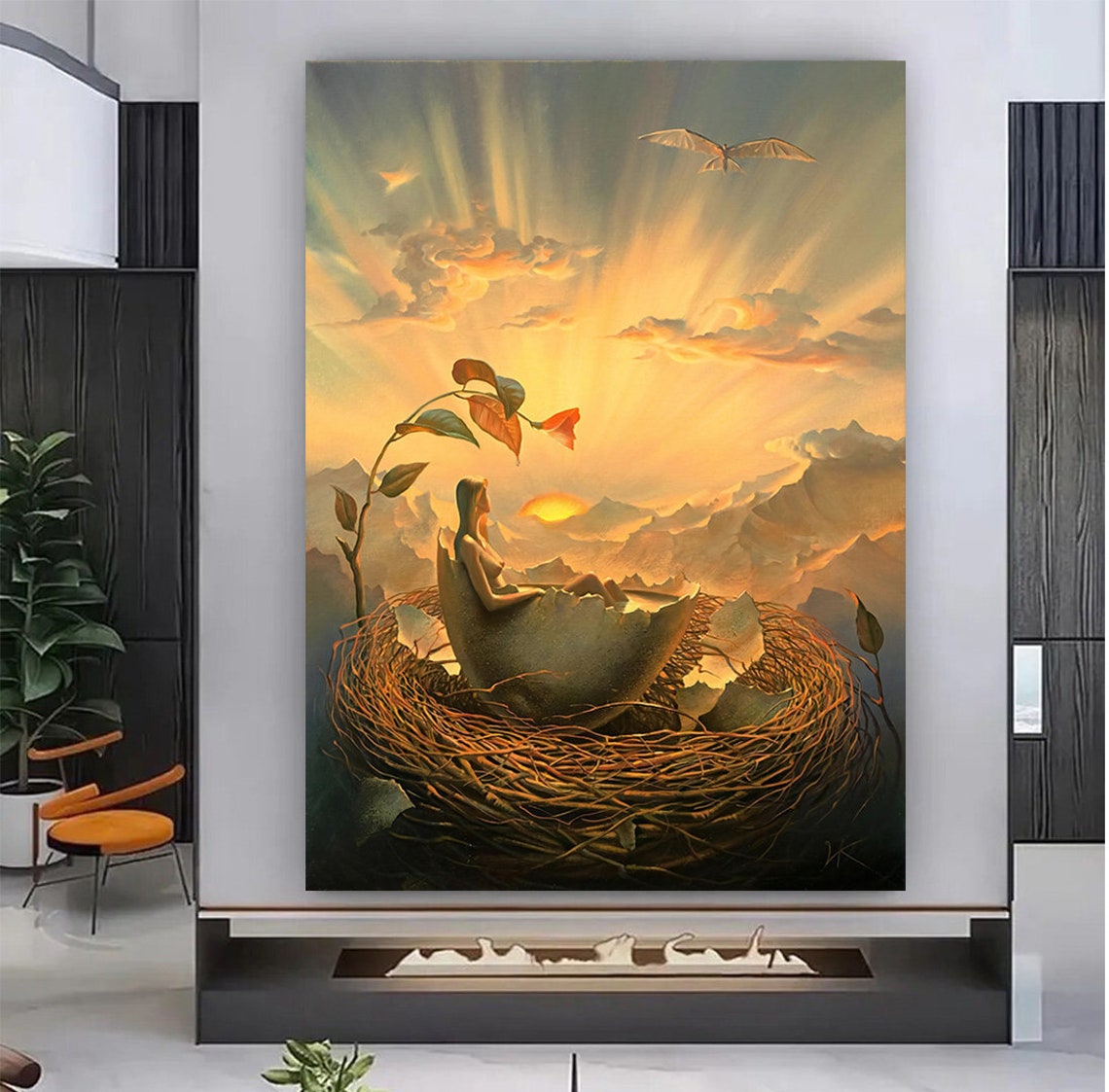 Vladimir Kush Birth Of Love On Vladimir Kush Sun And Egg Print Vladimir Kush Egg Painting Art Vladimir Kush Sun Wall Art - Image 3