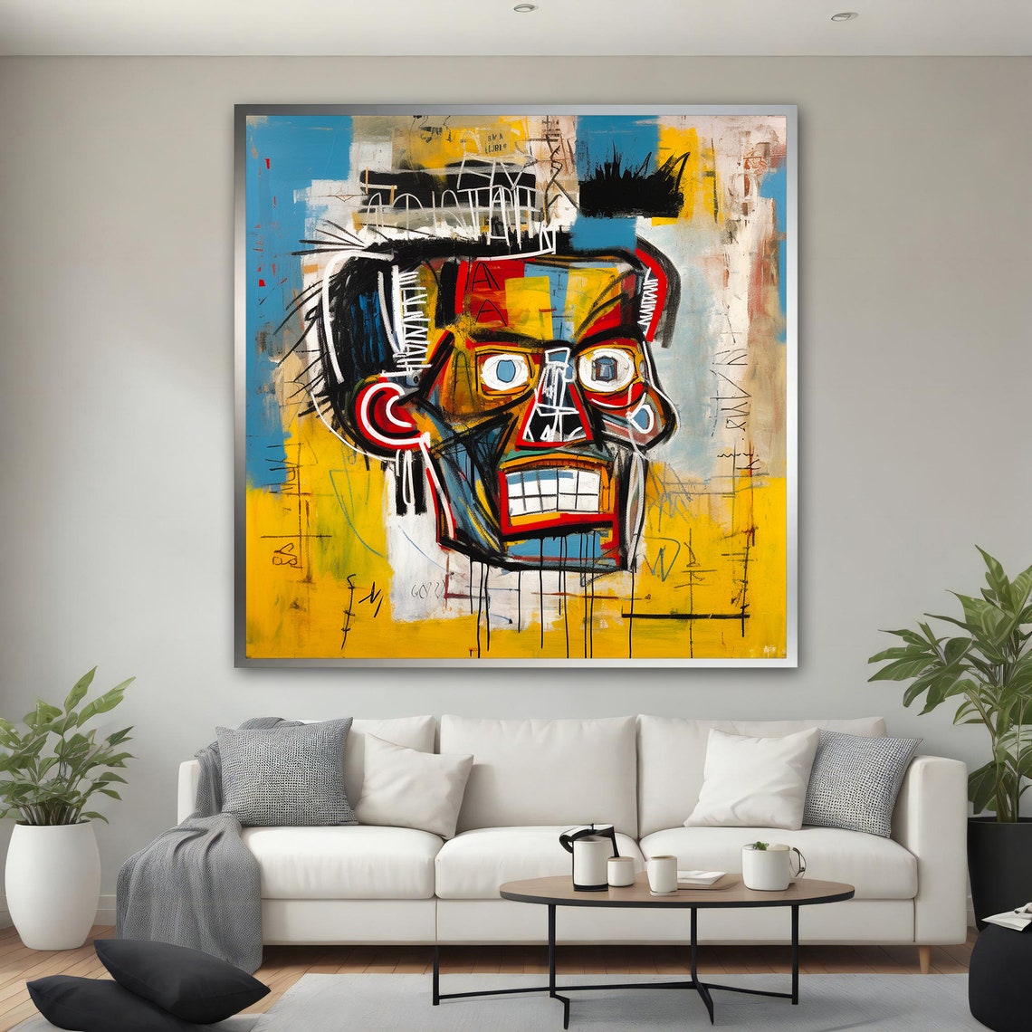 Colorful Graffiti Man Portrait Neo Expressionist Street Art Poster - Image 4