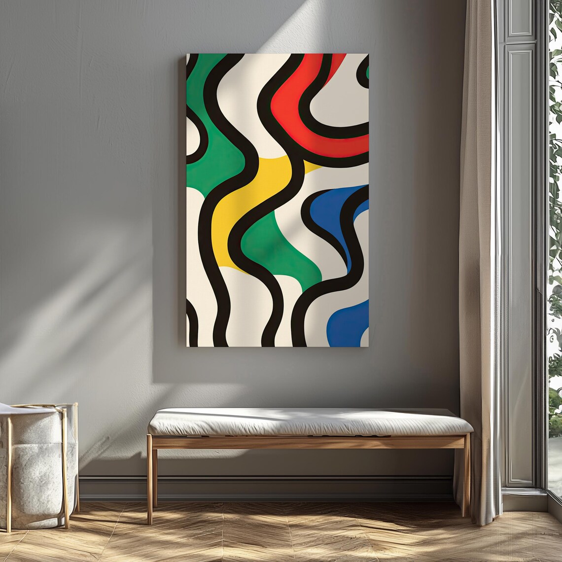 Colorwave Motion Bold Abstract Waves, Modern Art - Image 7