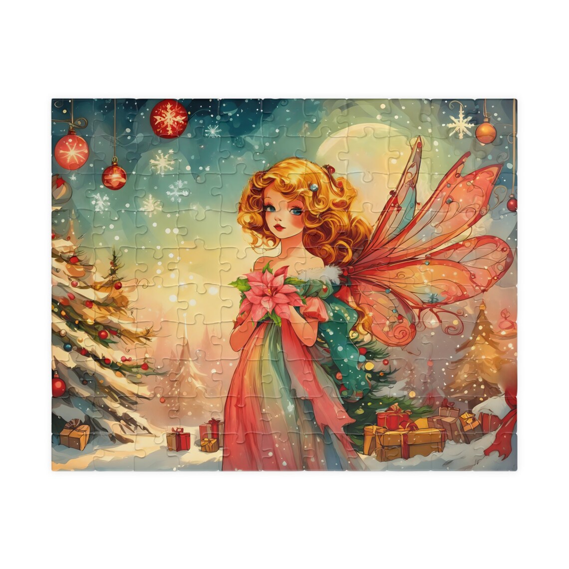 Retro Christmas Fairy Art Print, Holiday Memory - Image 5