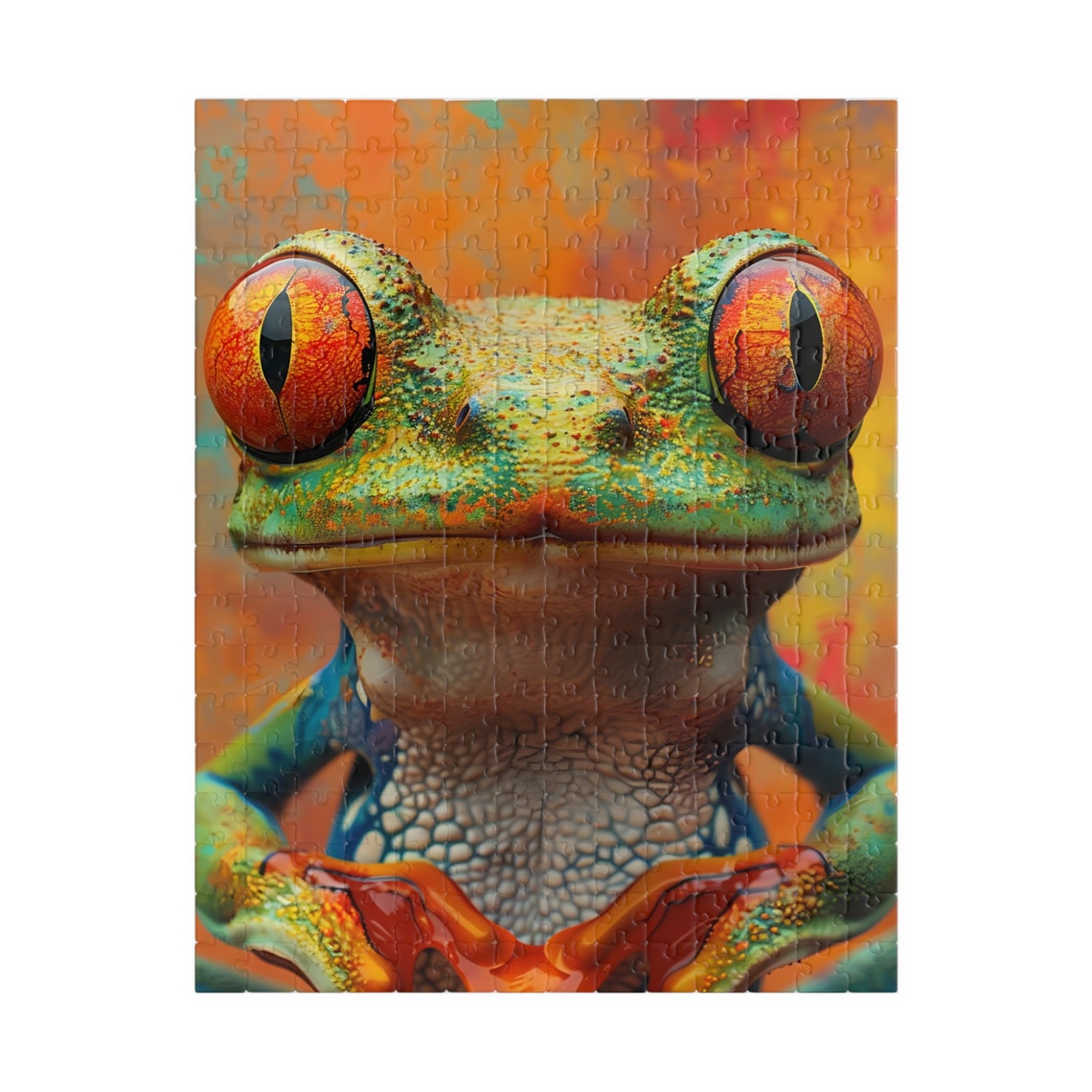 Red Eyed Tree Frog Close Up Vivid Wildlife Nature Art Poster - Image 2
