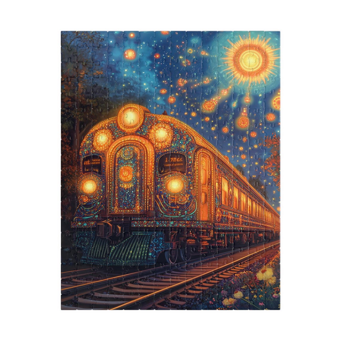 Celestial Train Jigsaw Puzzle Gift For Holidays Birthdays Get Well And Nursing Homes Tech Free Activity Fun - Image 5