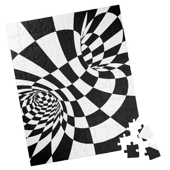 Optical Illusion Jigsaw Puzzle Great Gift For Holidays Birthdays Get Well And Nursing Homes Fun Tech Free Activity