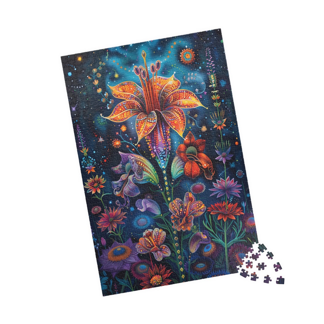 Tropical Dream Fantasy Flower Jigsaw Puzzle Tech Free Fun Activity Great Gift For Birthdays Paitents And Nursing Homes - Image 4