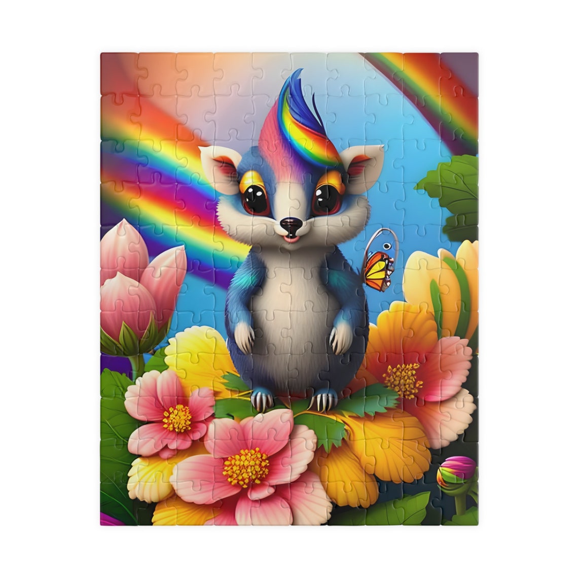 Twizzle Cute Rainbow Fantasy Animal Flower Garden Kids Poster - Image 2