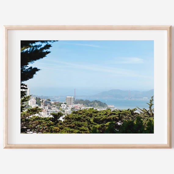 San Francisco Bay Golden Gate Bridge Overlook Photography Poster