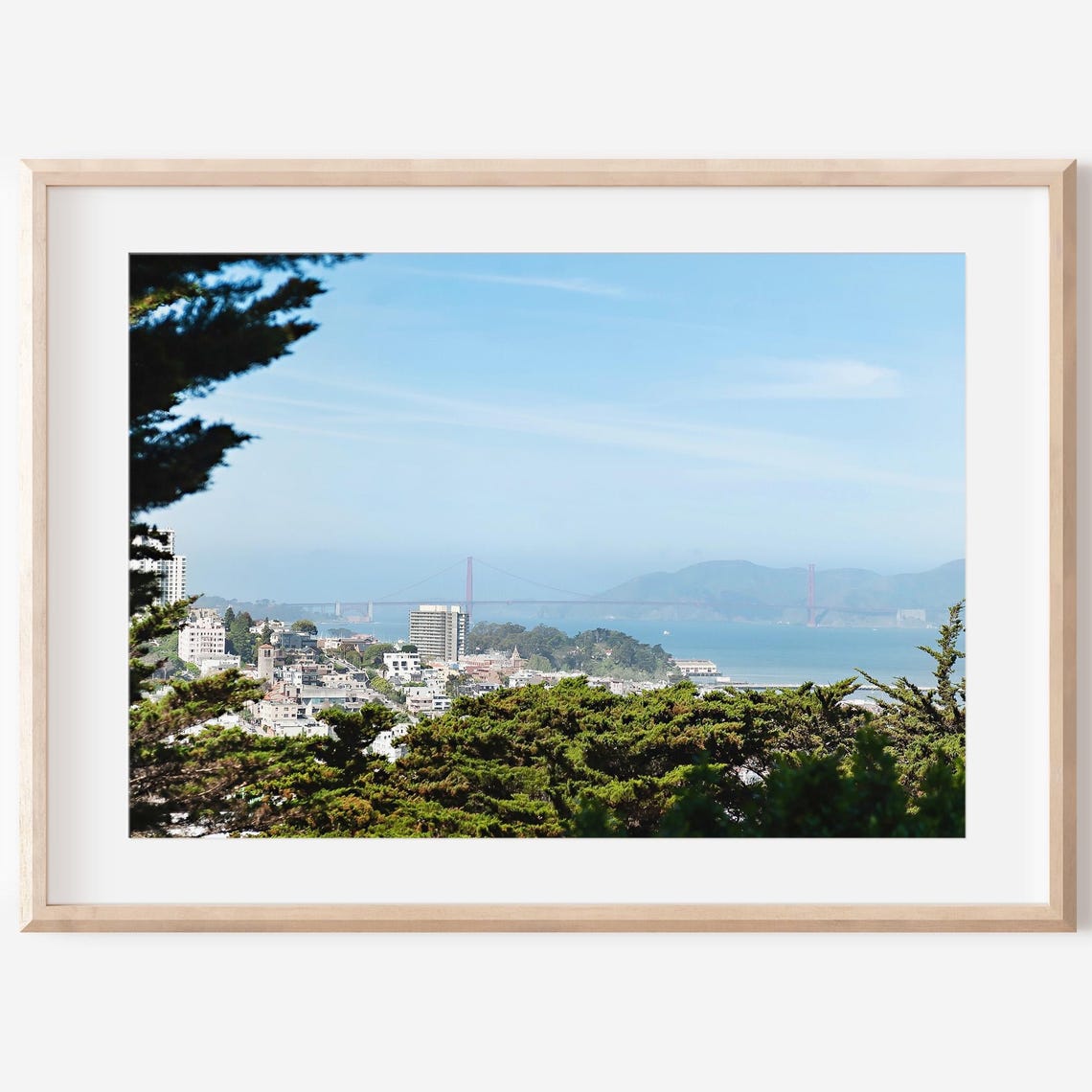 San Francisco Bay Golden Gate Bridge Overlook Photography Poster