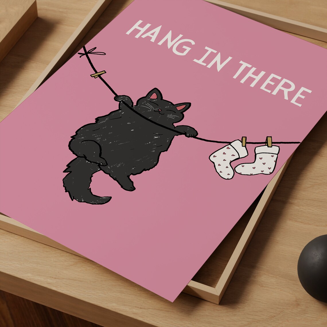 Hang In There Cat Cute Quote Poster Print - Image 3