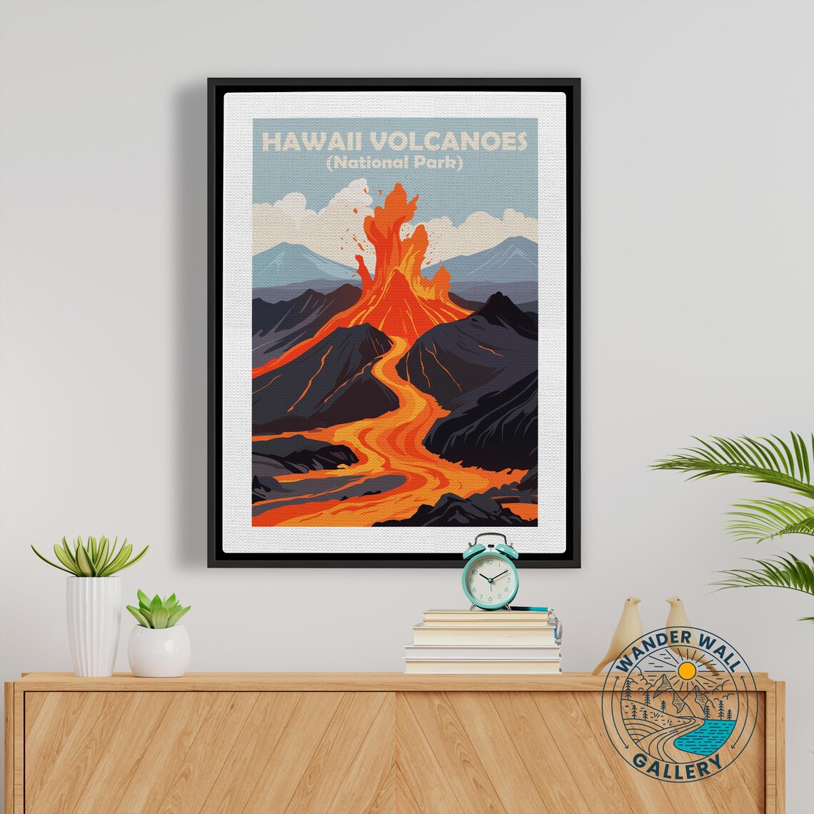 Hawaii Volcanoes National Park Erupting Lava Flow Vintage Travel Poster - Image 5