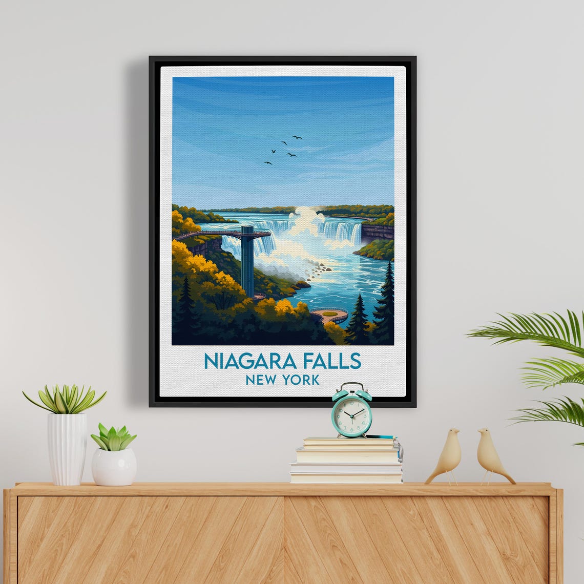 Niagara Falls New York Autumn Waterfall Mist Scenic View Poster - Image 5